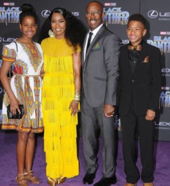 Slater Vance with his parents Courtney B. Vance and Angela Bassett his twin sister Bronwyn.